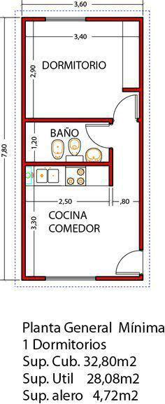 Planos de departamentos pequeños con medidas
