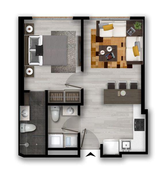 Planos de departamentos pequeños