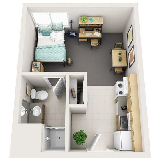 Distribución ideal para un departamento pequeño