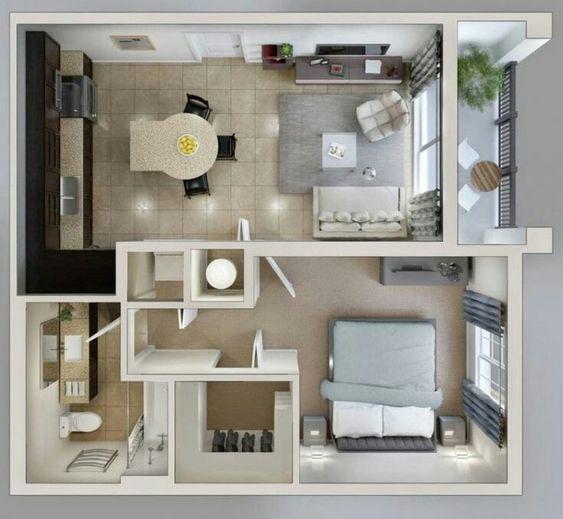 Distribución ideal para un departamento pequeño