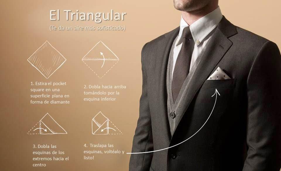 Cómo doblar tu pañuelo de bolsillo 