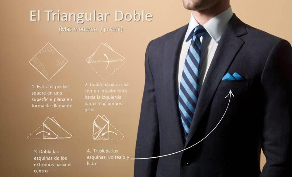 Cómo doblar tu pañuelo de bolsillo 