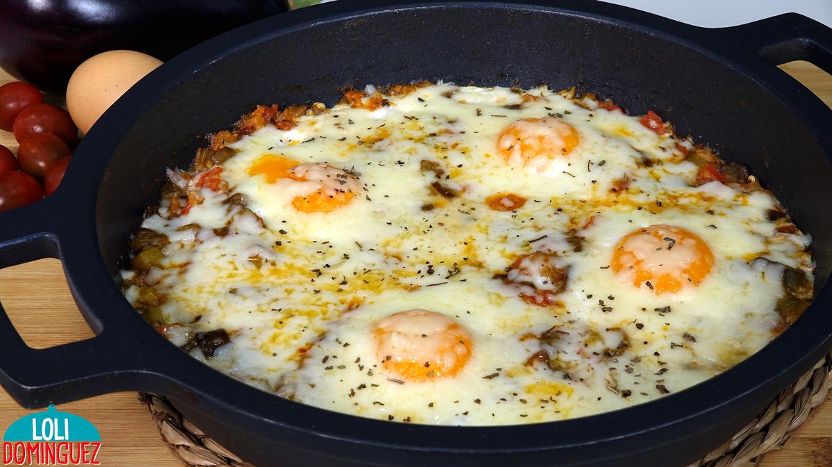 SARTÉN DE BERENJENAS Y HUEVOS, RECETA SALUDABLE, FACIL, RAPIDA Y DELICIOSA. Esta receta es una delicia total, las berenjenas tiernas y melosas