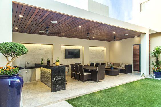 Ideas de cocinas exteriores en jardín