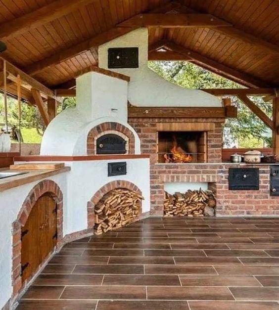 Diseños de cocinas exteriores rusticas