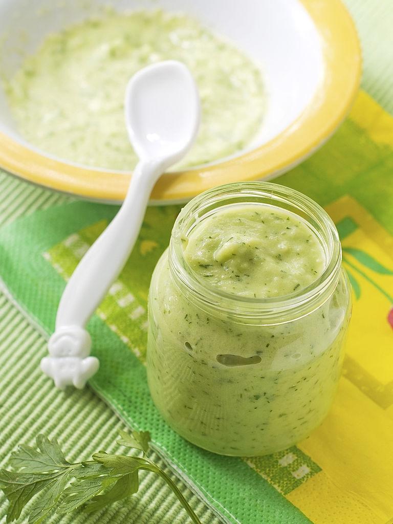 Papilla de pollo y brócoli