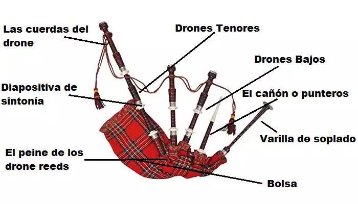Partes de la gaita
