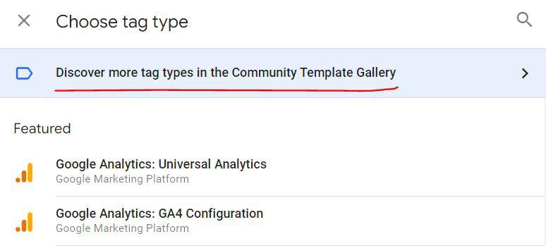 boton de galeria de etiquetas de la comunidad