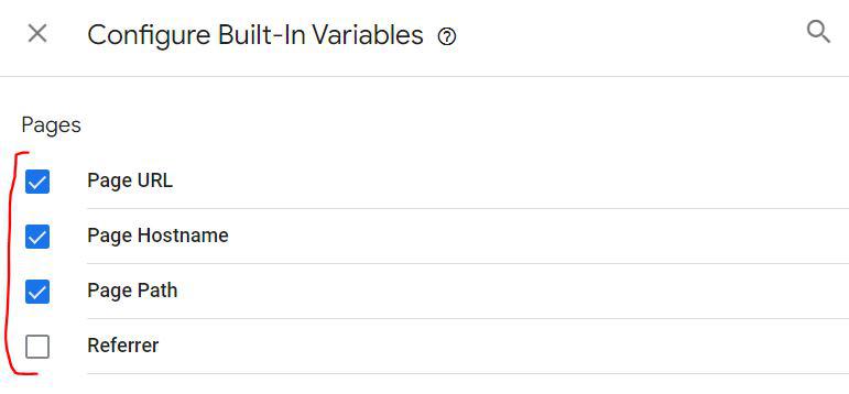 agregar o quitar variables en tag manager