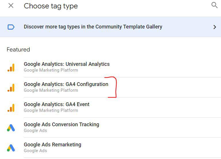 tipos de etiquetas de google tag manager