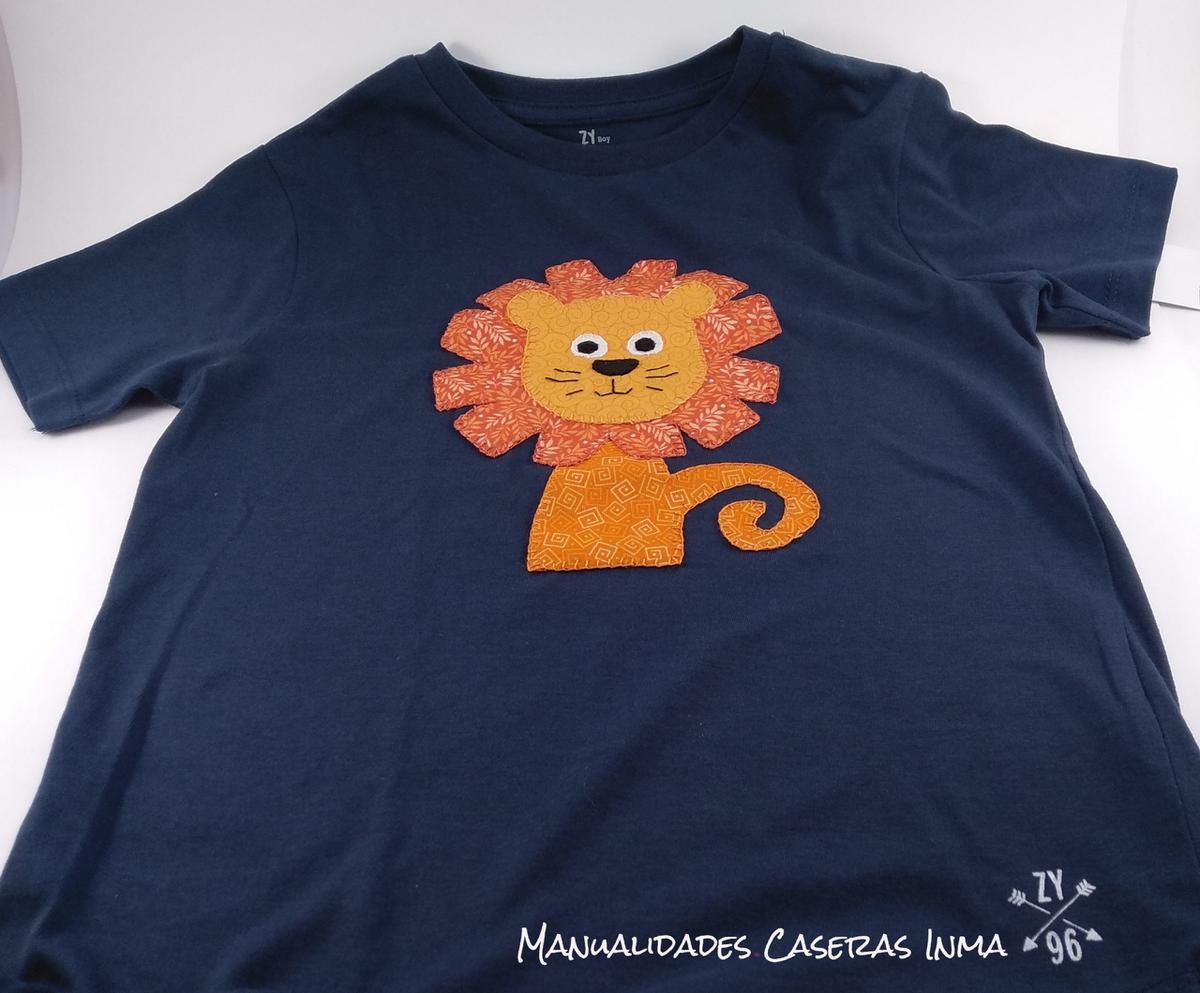 Manualidades Caseras Inma_ Camiseta león 