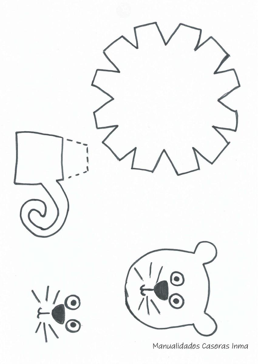 Manualidades Caseras Inma_ patrón por partes camiseta león 