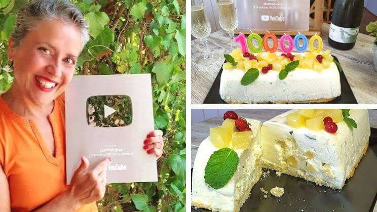 Mousse de piña a la menta