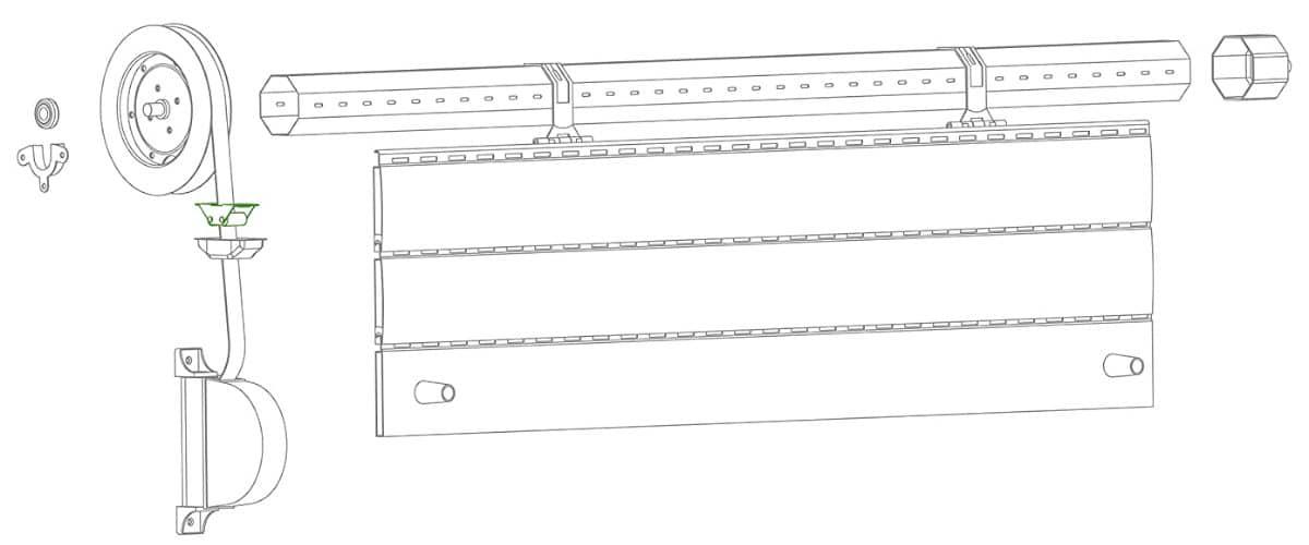 Esquema de una persiana