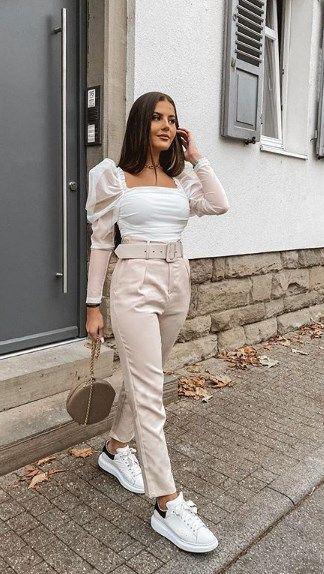 Ideas de outfits semi formales con tenis