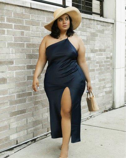 Ideas de looks con vestidos negros plus size
