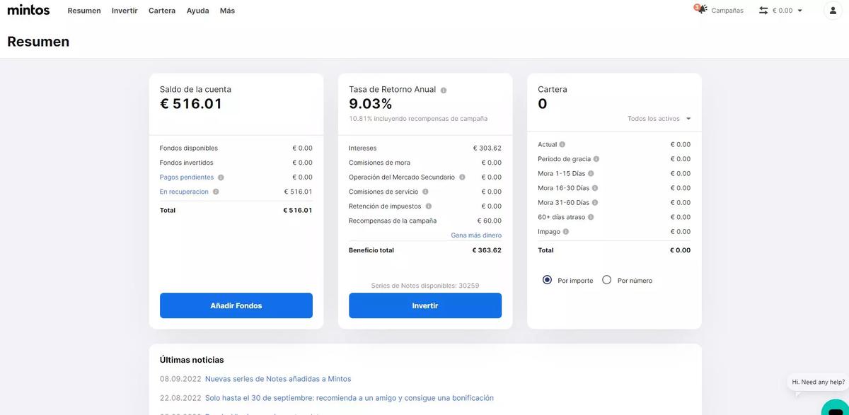 Análisis y opiniones crowlending mintos saldo