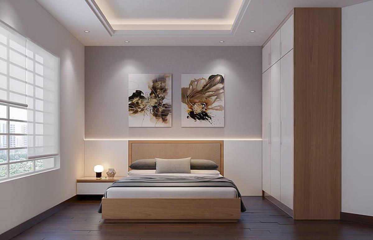 Habitación en madera y blanco