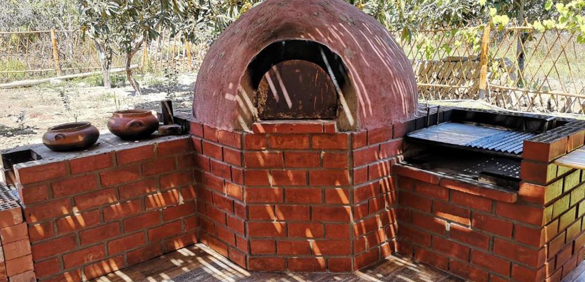 barbacoa con ladrillos