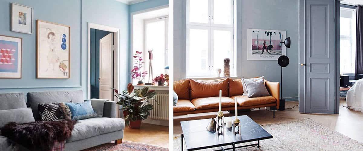 Paredes en azul claro