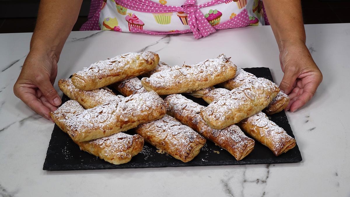 CAÑAS DE HOJALDRE CON CREMA Y MANZANAS, FÁCILES, CREERÁN QUE SON DE PASTELERÍA - Loli Domínguez - Foto 22