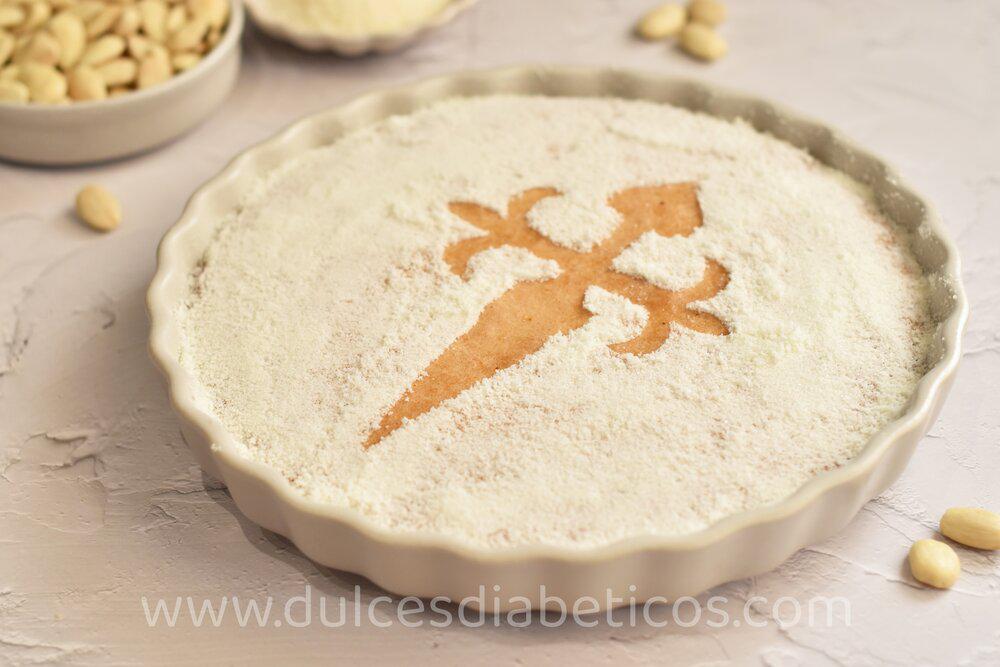 Tarta de santiago casera sin azucar