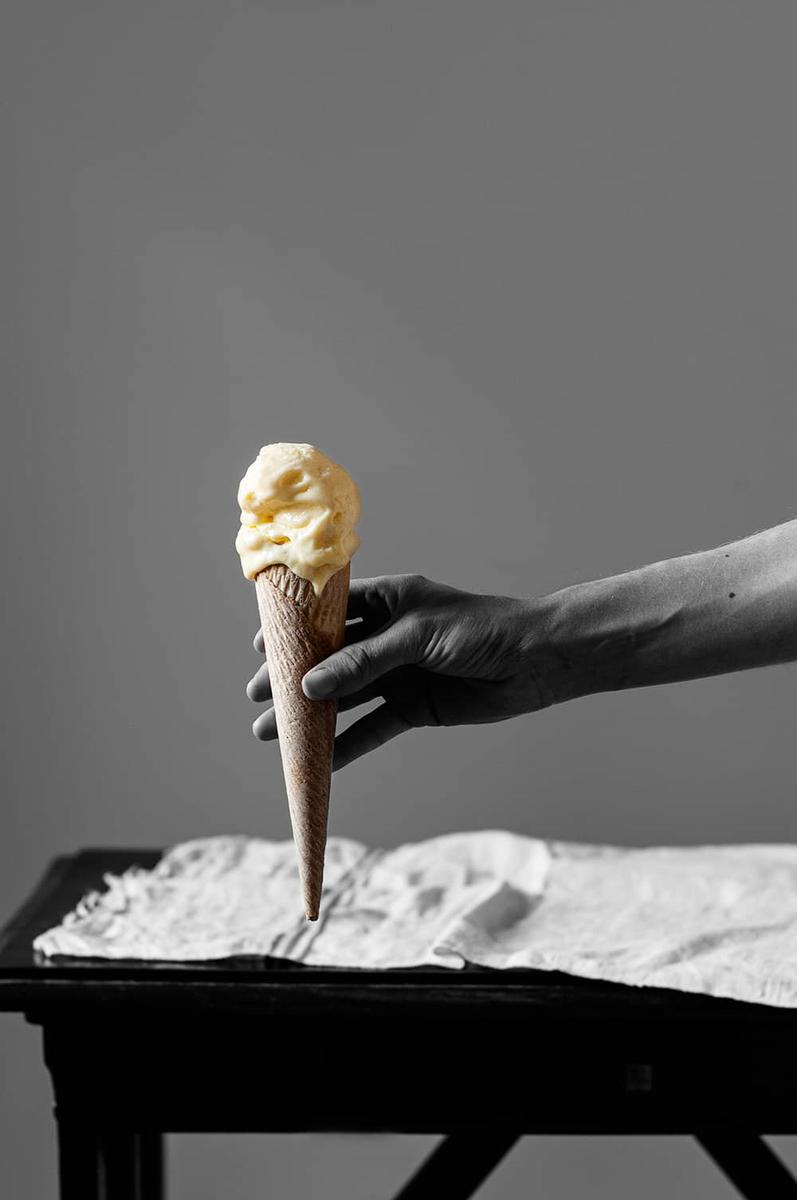 Helado de mango y yogur