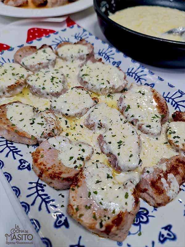 solomillo de cerdo con salsa gorgonzola