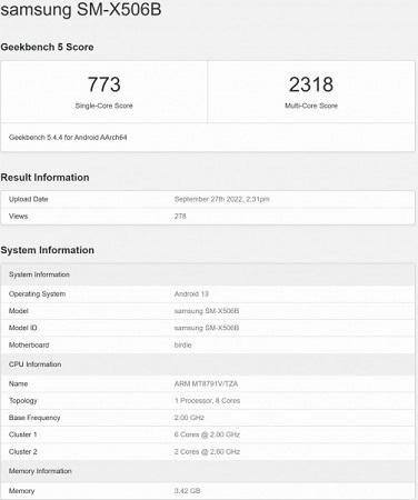 Samsung Galaxy Tab S8 FE