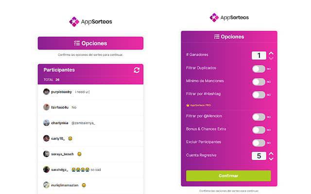 AppSorteos (Creadores de sorteos)