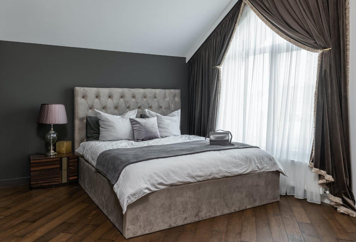 Dormitorio en gris
