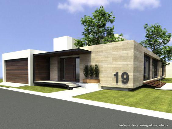 Fachadas de casas de un piso