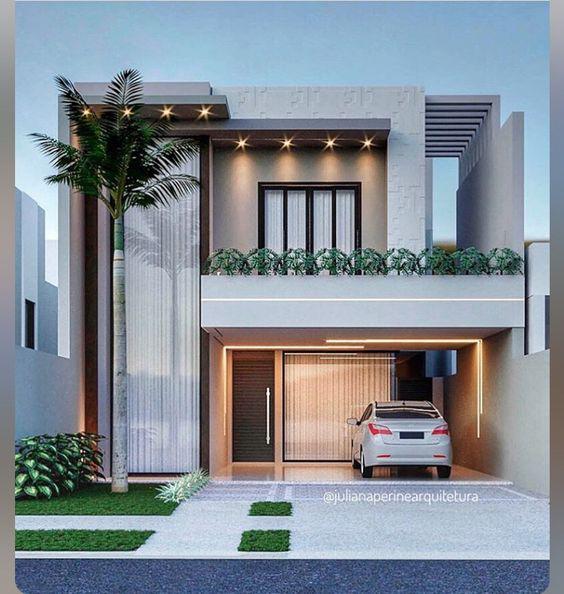 Diseños de fachadas con techo doble altura