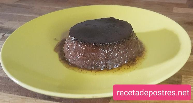 Flan de chocolate sin horno