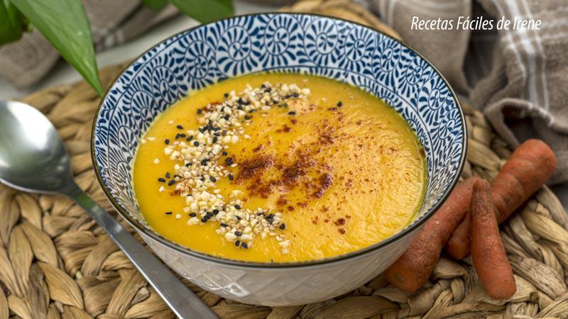 crema de zanahoria y batata