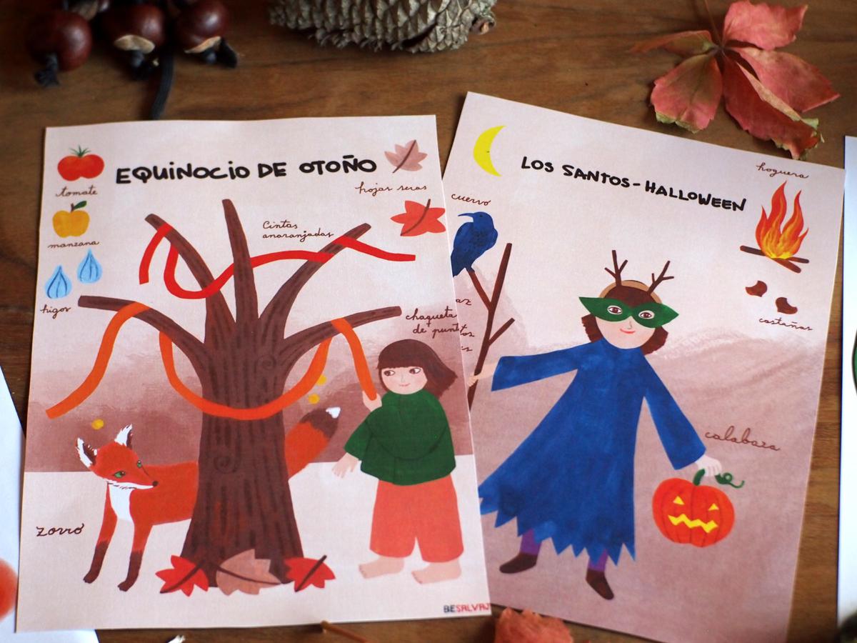 Vista de los posters de otoño