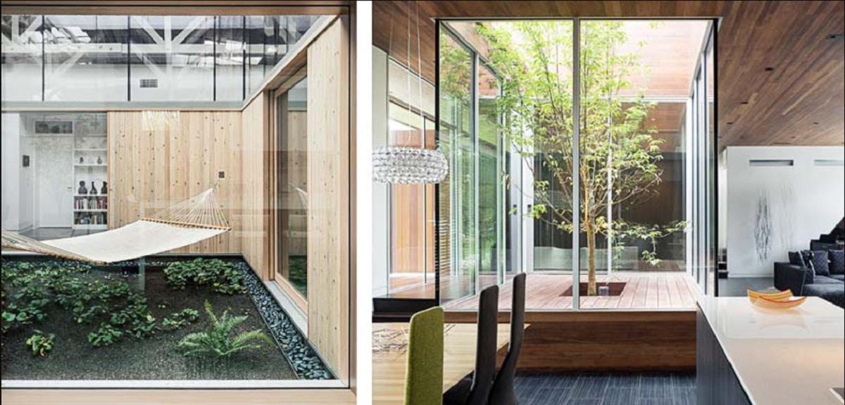 Galerías en el interior de casas