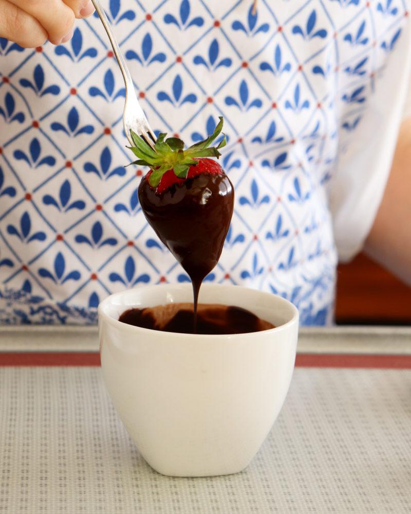 frutillas con chocolate