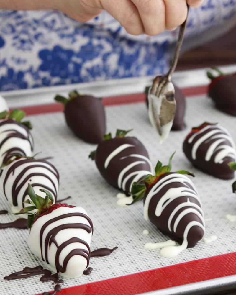 frutillas con chocolate