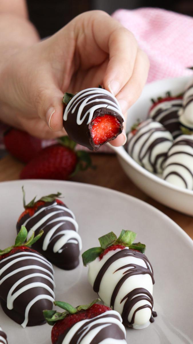 frutillas con chocolate