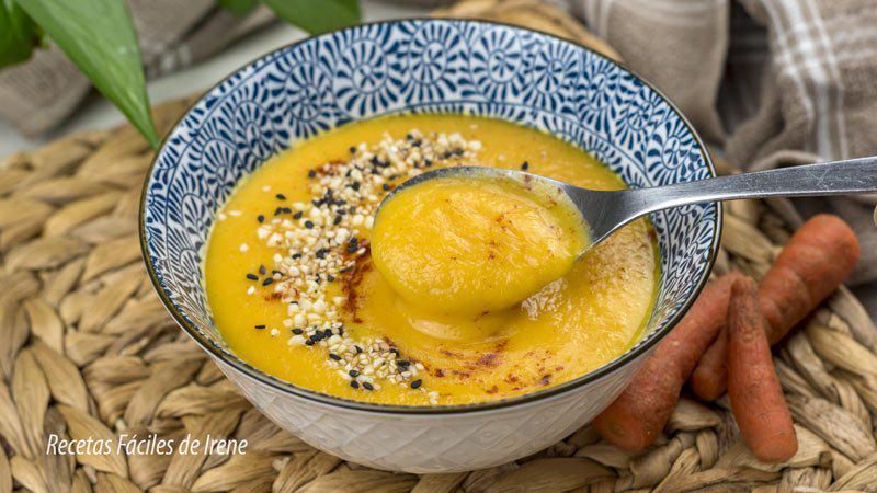 receta de crema de zanahoria y batata paso a paso