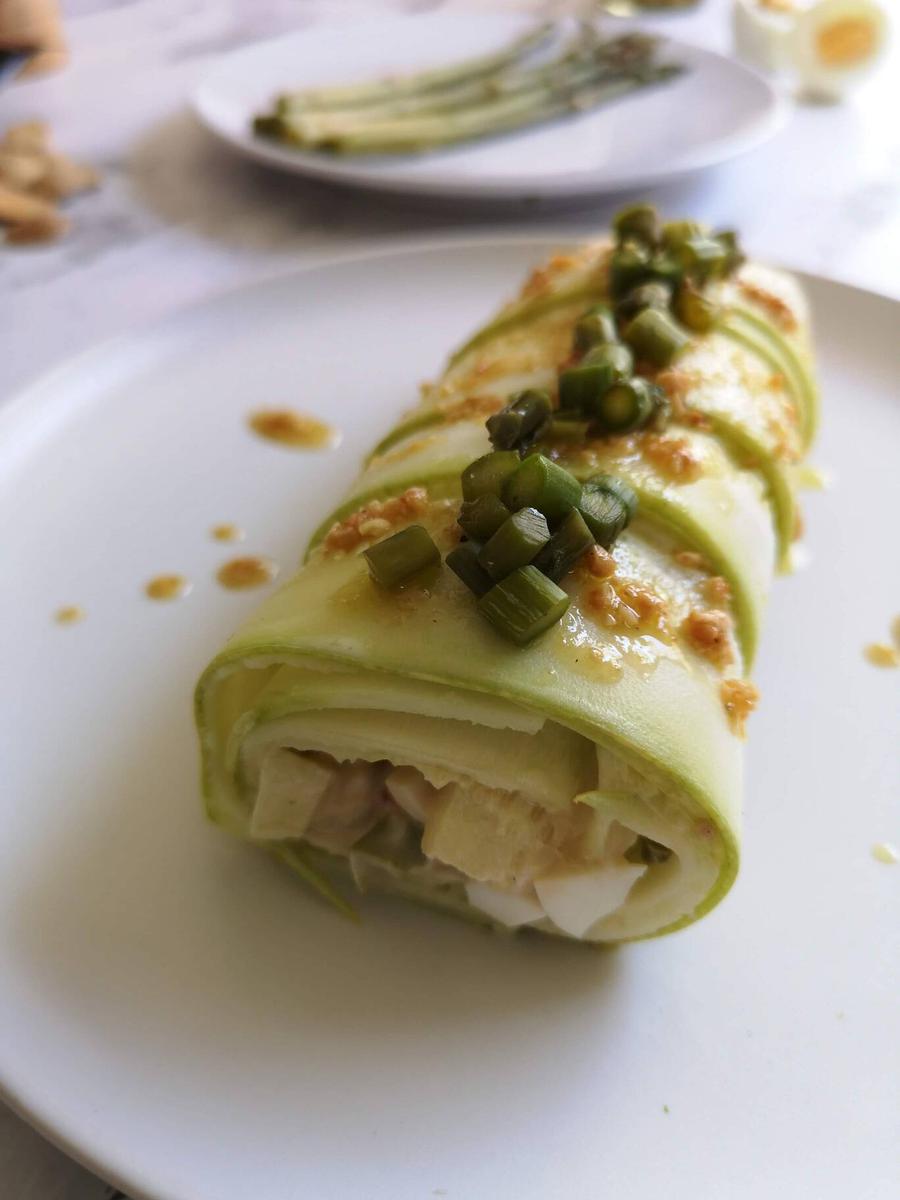 canelón frío de calabacín