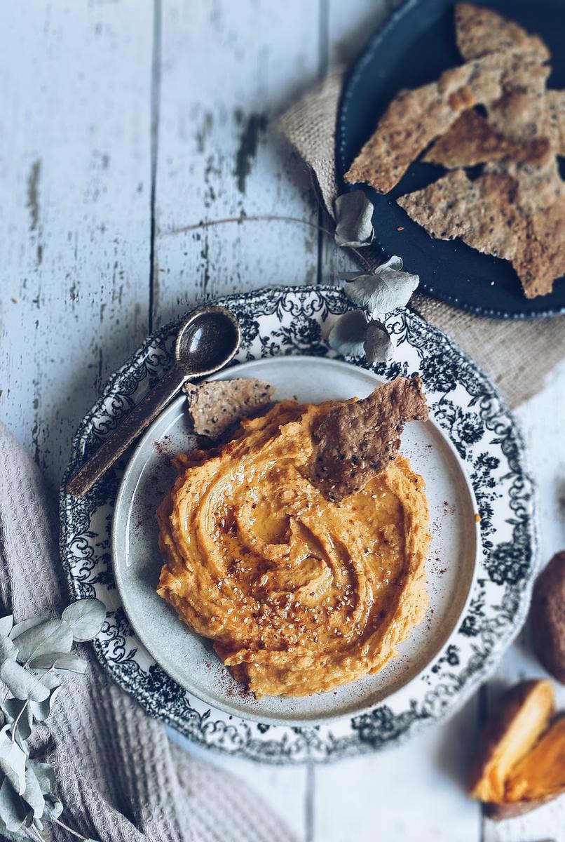 Cómo hacer hummus de boniato y tahini