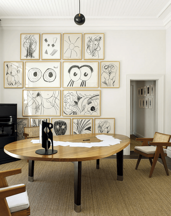 decoralinks - mural de cuadros que comparten mismo marco y autor, Cameron Platter