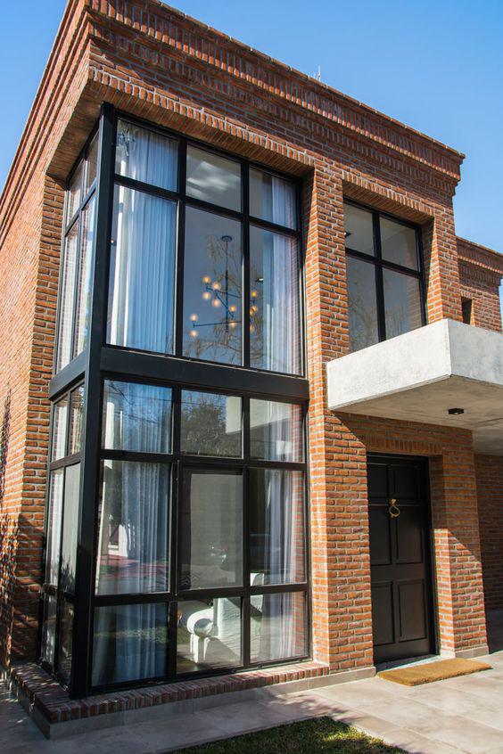 Modelos de casas modernas con ladrillo