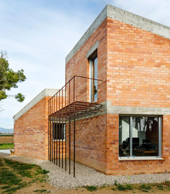 Modelos de casas pequeñas en ladrillo visto