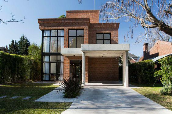 Fachadas de casas con vistas de ladrillo