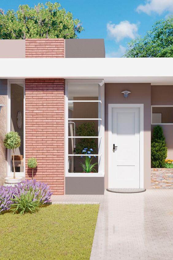 Ideas de casas pequeñas con vistas de ladrillo