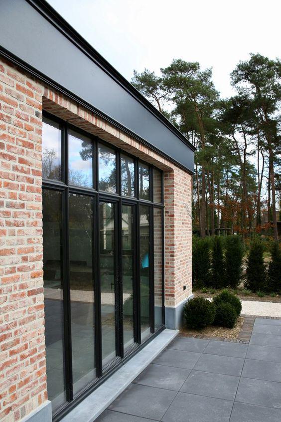 Modelos de casas modernas con ladrillo