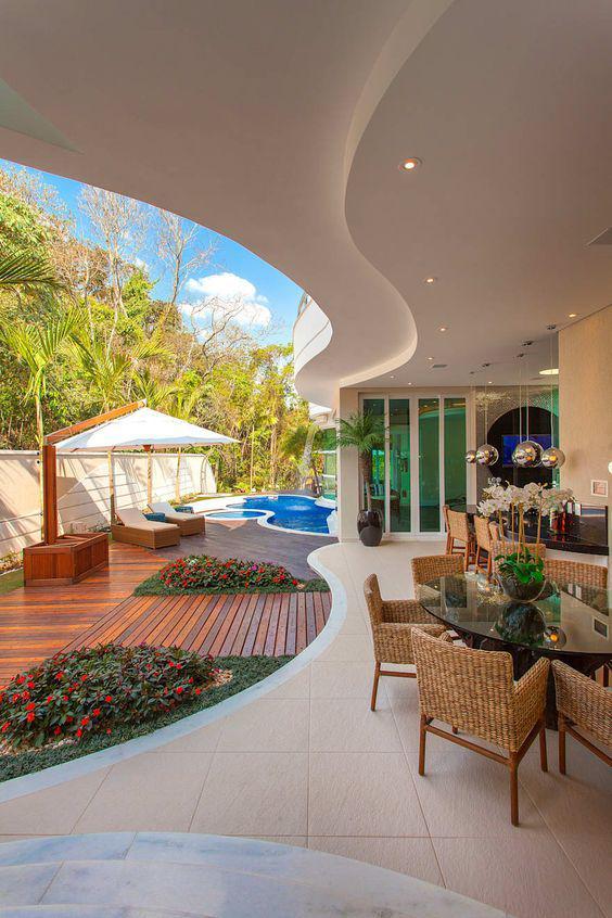 Casas modernas con jardín